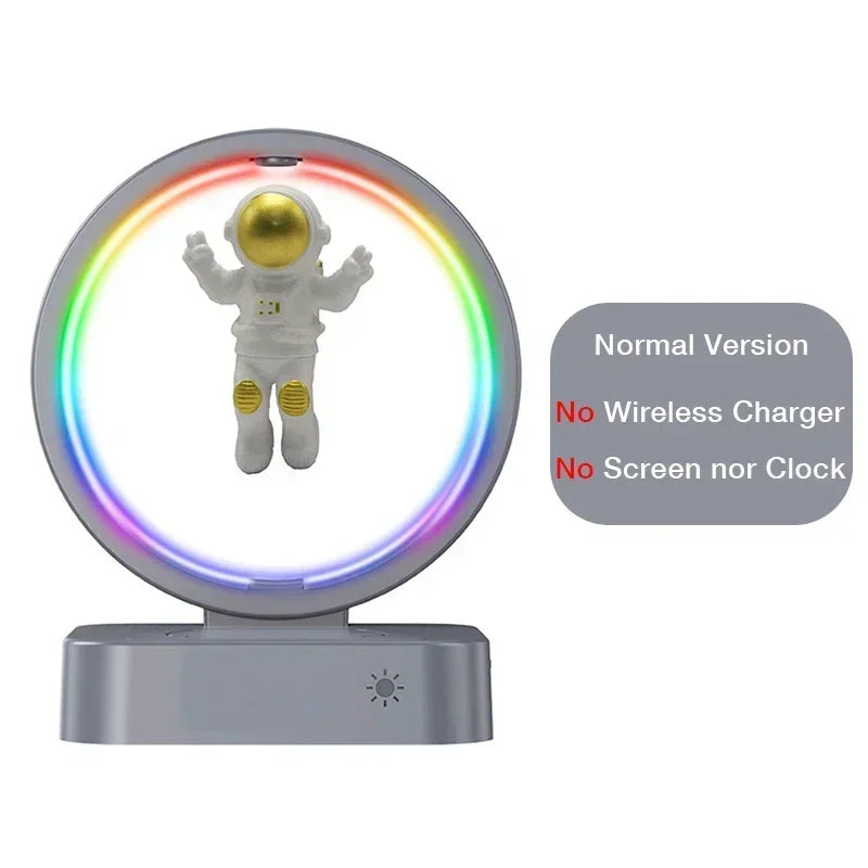 Magnetic Levitating Bluetooth Speaker Floating Astronaut Speakers Sound Box with LED Light Show Wireless Charger
